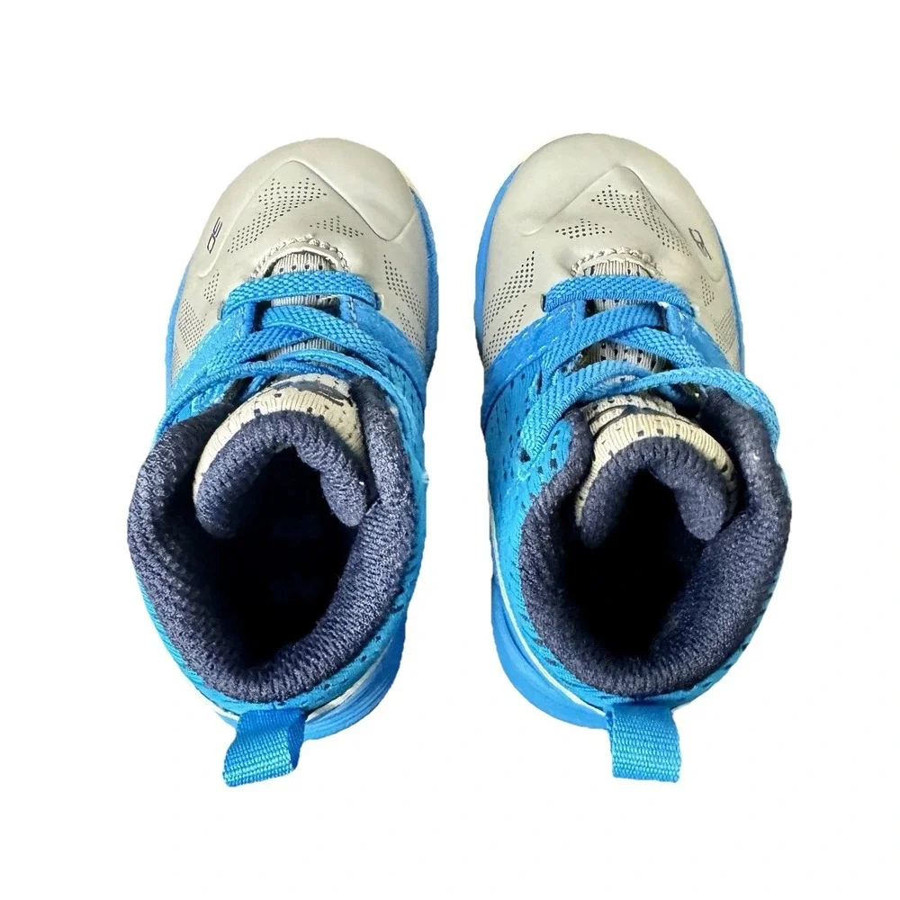 Under Armour Curry‎ 2 Toddler Boys Size 4K Shoes Steel Blue Basketball Sneakers